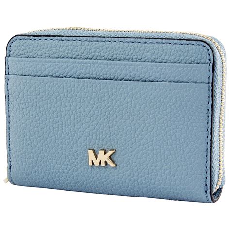 michael kors quilted powder blue wallet silver hardware